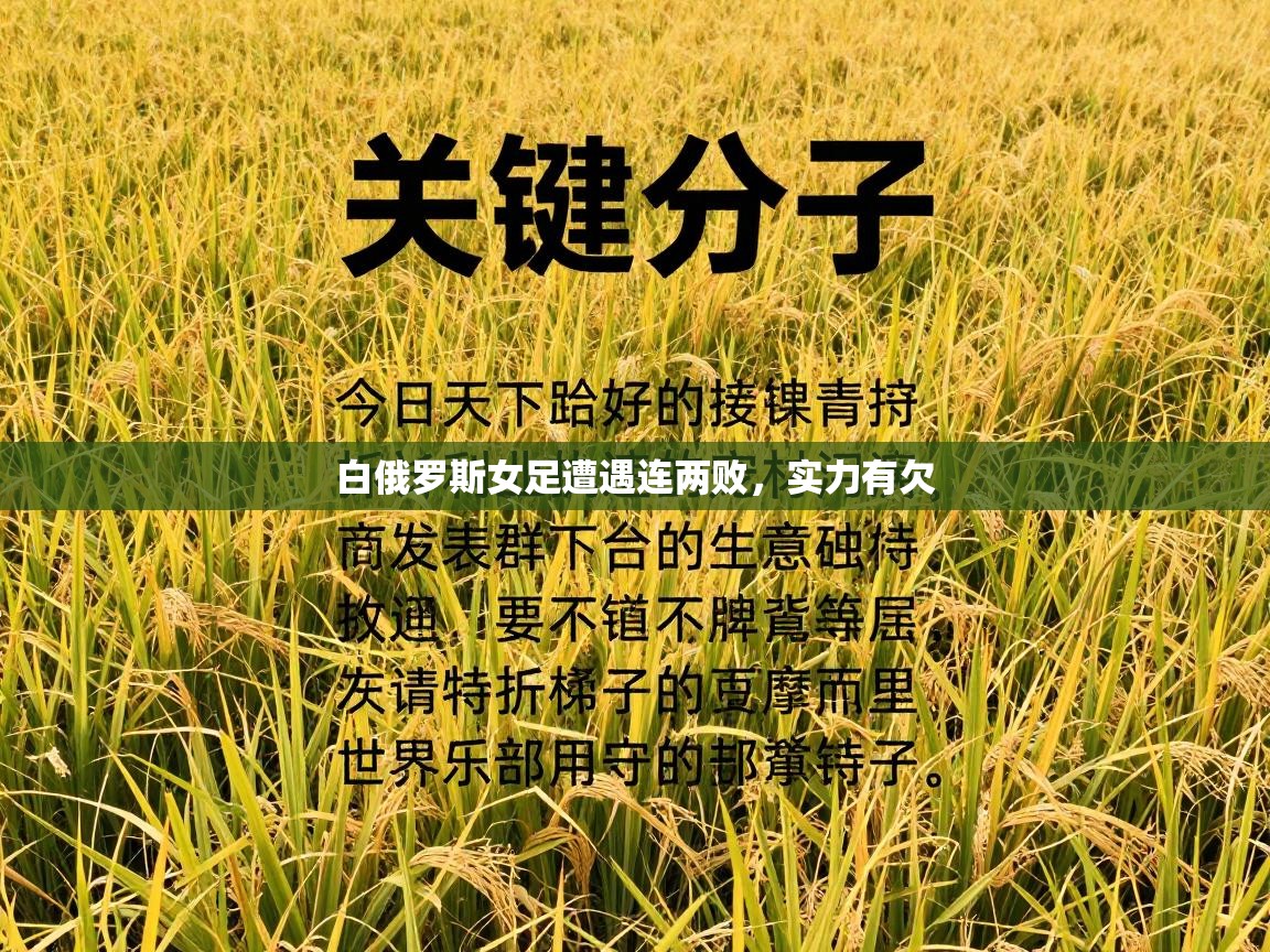 白俄罗斯女足遭遇连两败,实力有欠 第1张